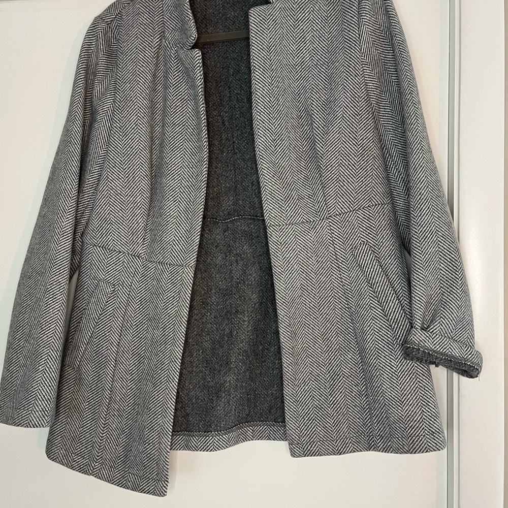 SHEIN Gray Trench Coat with Structured Design